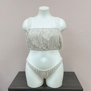 Lolli White Eyelet Bikini Set